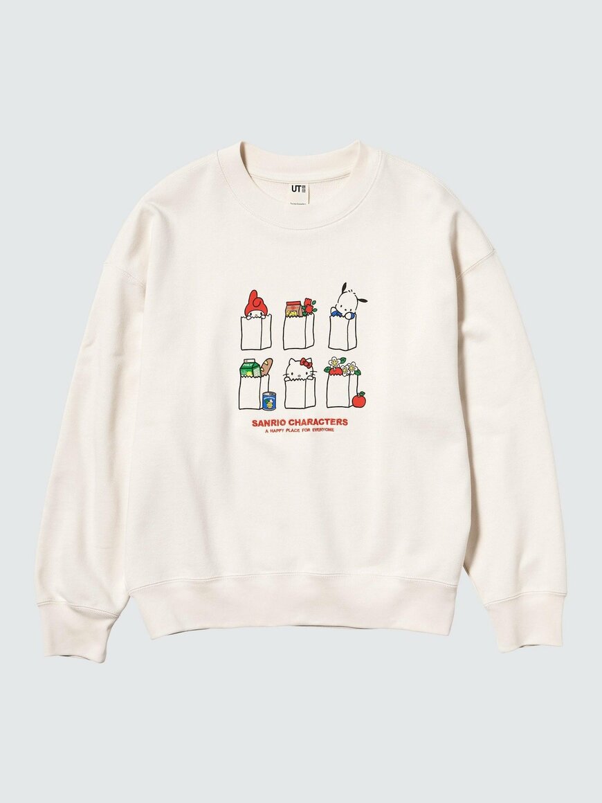 出所：ユニクロ公式　サンリオキャラクターズ スウェットシャツ (C)2025 SANRIO CO., LTD. APPROVAL NO. L656196