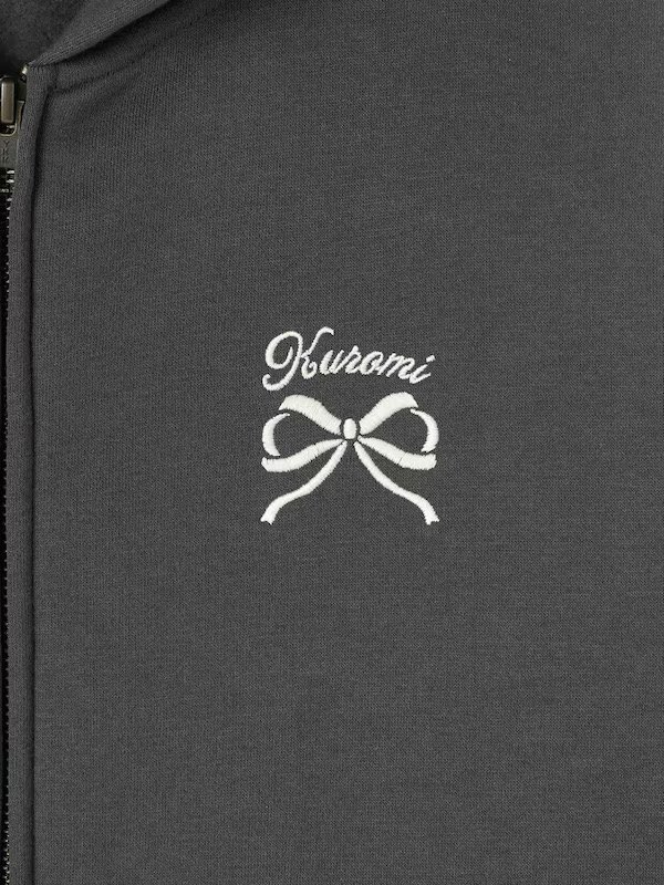 GU公式 スウェットオーバーサイズフルジップパーカ Sanrio characters(クロミデザイン)の画像