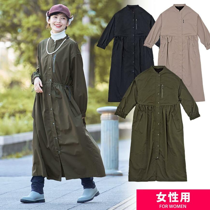 ワークマン、レディース高撥水シェルワンピースコート画像