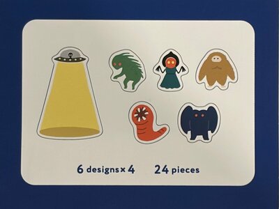 セリア、フレークシール UFO柄商品画像