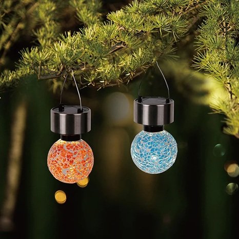 吊るソーラーガーデンライト（モザイクガラス）