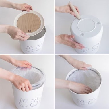 小物入れにもなる脚付きダストボックス(ミッフィー)