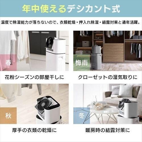 ヒーターを用いて水分を吸着するデシカント式を採用