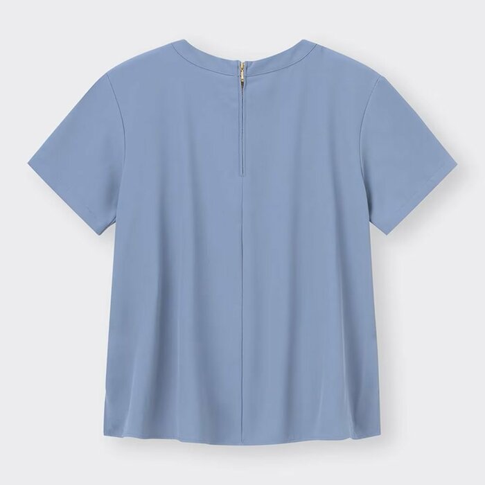  GU公式　バックジップTブラウス(半袖)Z