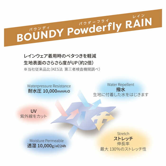 Tシャツ心地のレインウェア