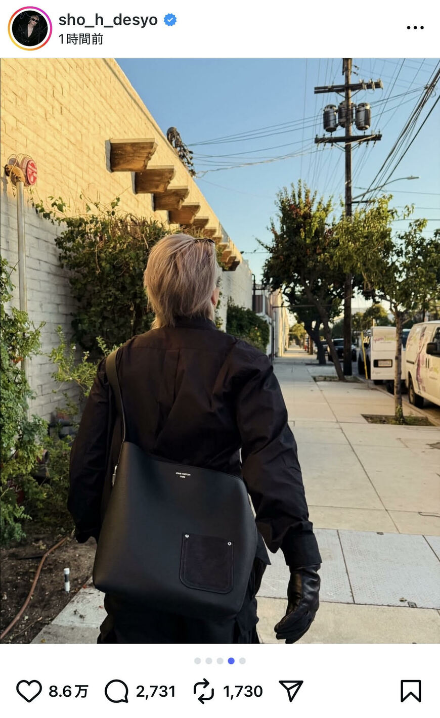 出所:平野紫耀のInstagram(@sho_h_desyo)参照日:2025年10月24日