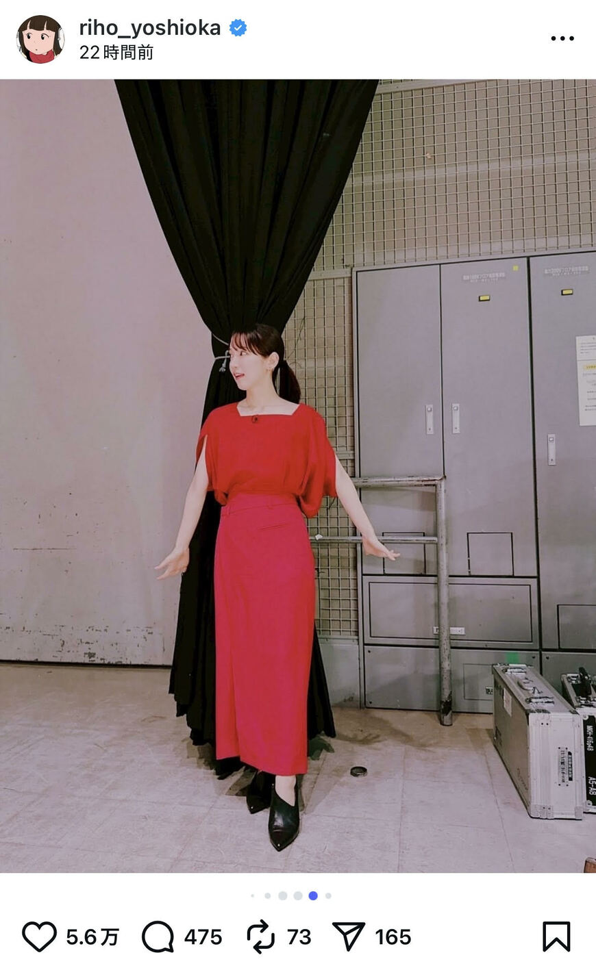 出所:吉岡里帆のInstagram(@riho_yoshioka)参照日:2025年9月10日