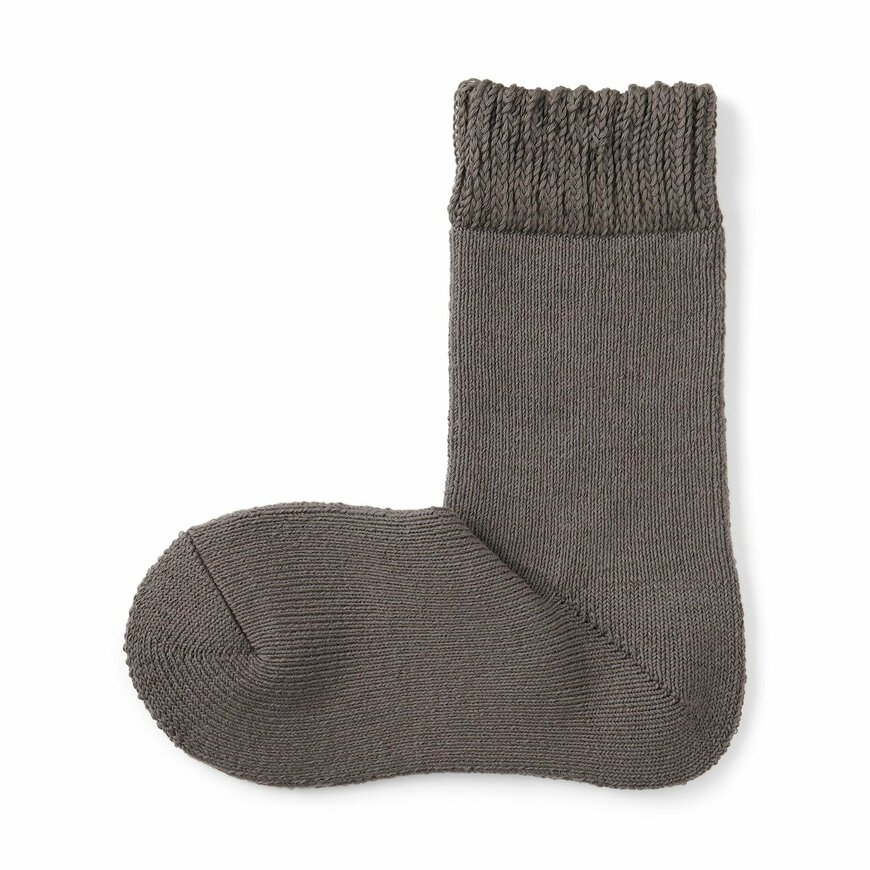 出所：無印良品公式　婦人　足なり直角　パイル編み　厚手ルームソックス