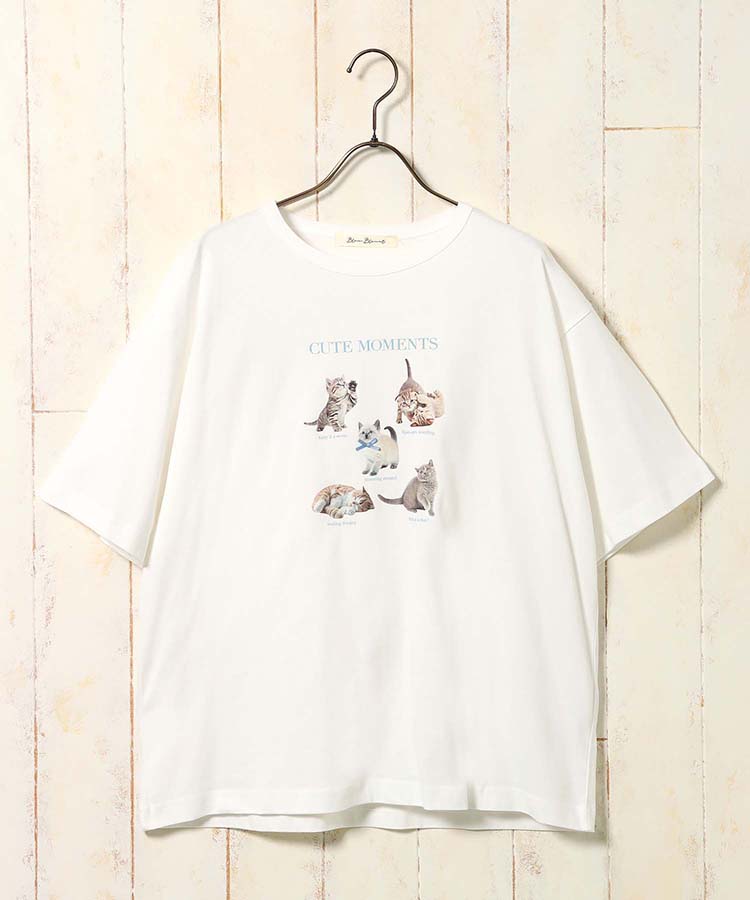 Bleu Bleuet（ブルーブルーエ）公式サイト　CATS CUTE MOMENTS Tシャツの画像