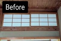 【古民家DIY】昔ながらの障子戸→おしゃれすぎる〈レトロなガラス戸風〉に大変身！シックで素敵！