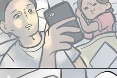 【子供の視線に気付いてますか？】スマホを見つめるパパに3歳の娘が… 漫画にツイッターで注目