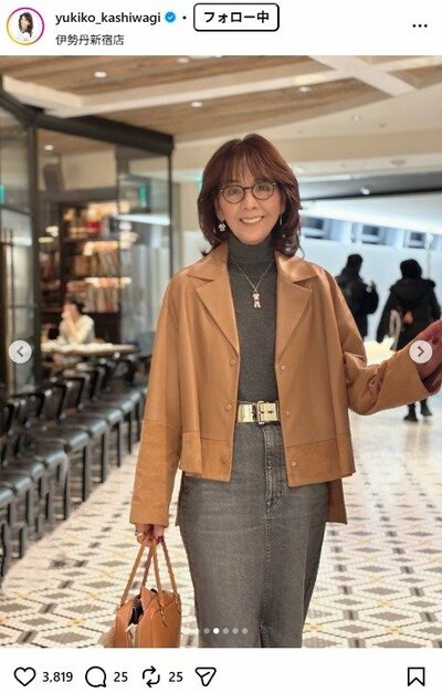 柏木由紀子のInstagram投稿