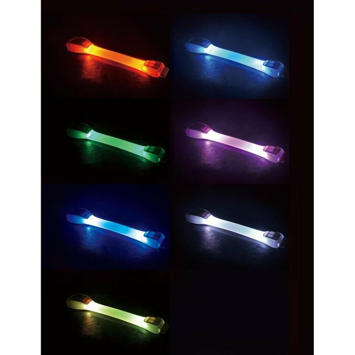 スイッチ一つで赤や緑、青など全7色の光に切り替えられます