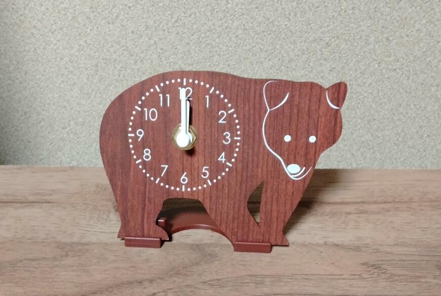 筆者撮影（セリア、置き時計 くま）