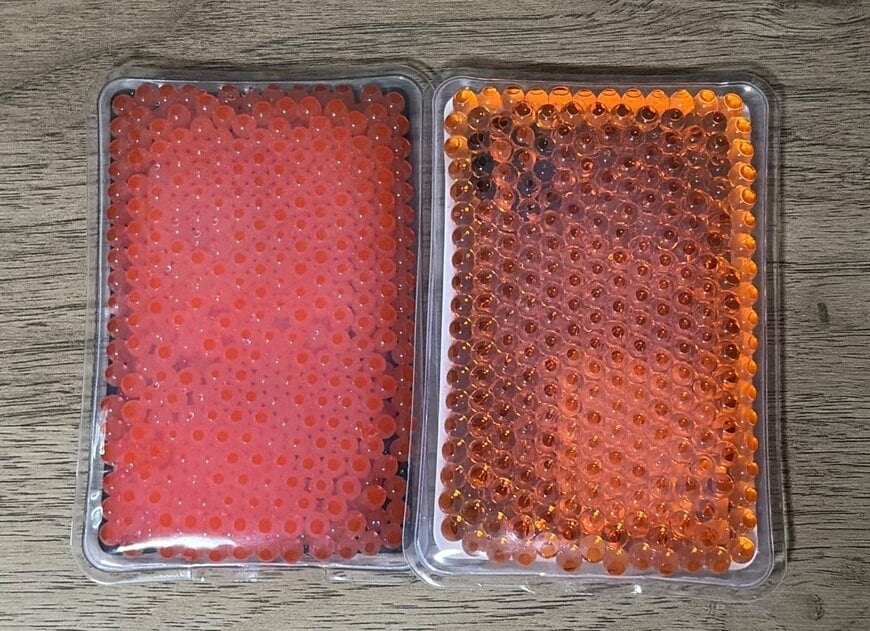 筆者撮影（セリア、つぶつぶ保冷剤 いくら・明太子柄）