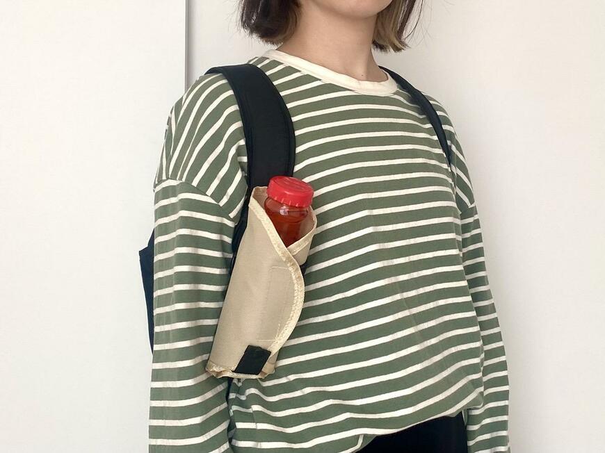 ボトルホルダー、トリコロールクリアボトル