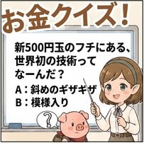 【お金クイズ】新500円玉に隠された最先端技術とは？お財布の中身をチェック！