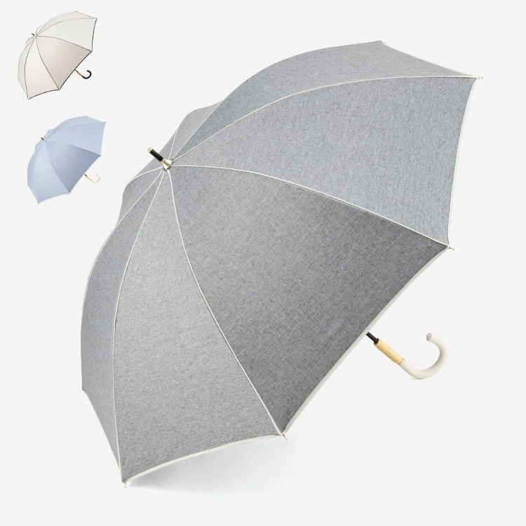 出所：KEYUCA公式　長傘 遮光パイピングシャンブレー
