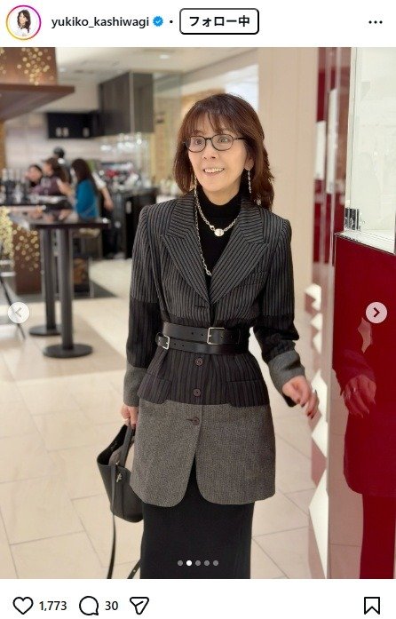 出所：柏木由紀子のInstagram（＠yukiko_kashiwagi）　参照日：2026年3月26日