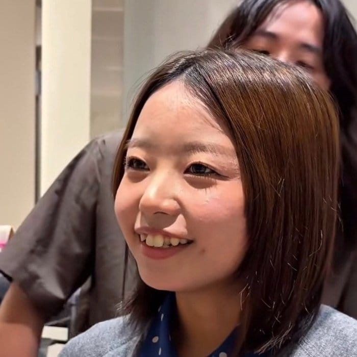 「伸ばしていきたい！」3月に卒業式を控える女性。くるくる過ぎない「ボブパーマ」でイメチェン！