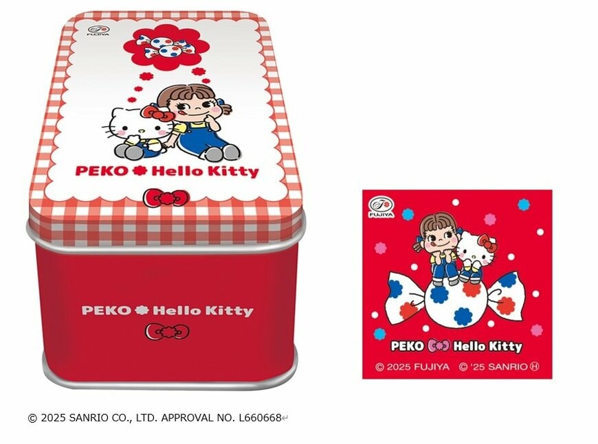 出所：株式会社不二家　PEKO×Hello Kitty コラボギフト缶