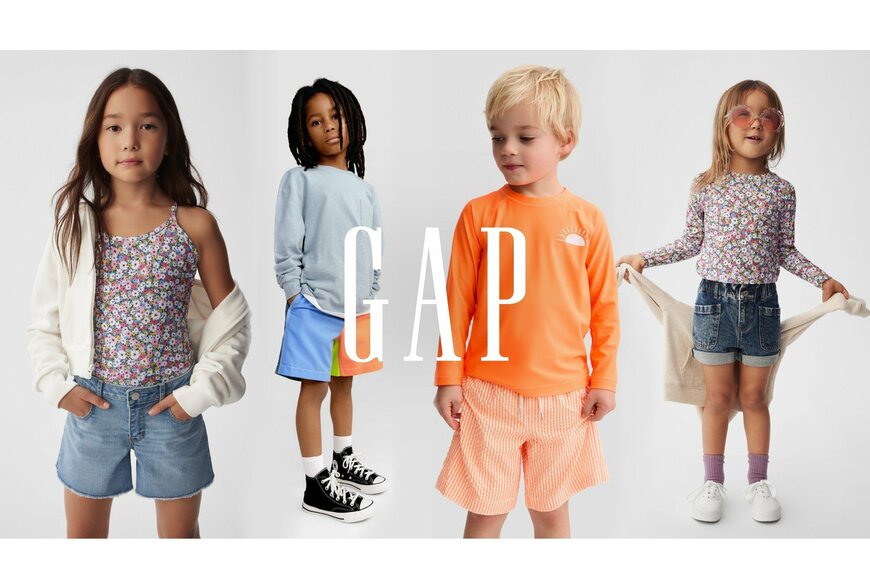 【GAP】オンライン限定も！ビビッドでかわいい〈キッズ水着〉3選！UPF50+がうれしい