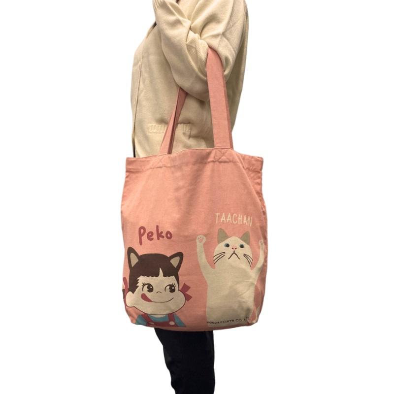 A4トート ペコちゃん×白猫(オレンジ)