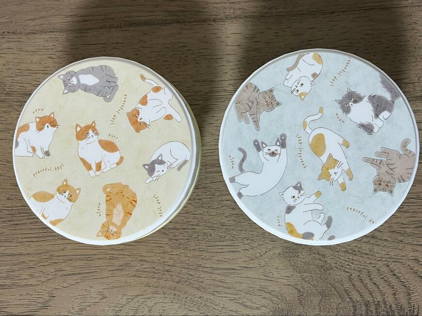 セリア、ラウンドネジ式ランチボックス 猫 商品画像