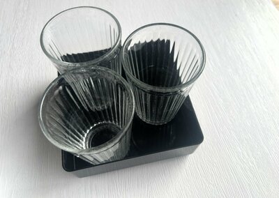 【ダイソー】ミニ三重箱（黒・13cm）筆者撮影写真