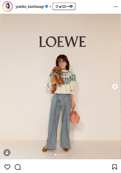 出所：柏木由紀子のInstagram（＠yukiko_kashiwagi） 参照日：2026年1月9日