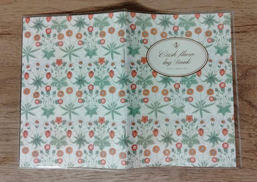 筆者撮影（セリア、B6 かんたん家計簿 ウィリアム・モリス）