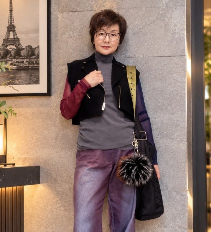 【68歳マダム】秋らしさ溢れる「レイヤードコーデ」ジャケットで叶えるラグジュアリー感たっぷりコーデに憧れる