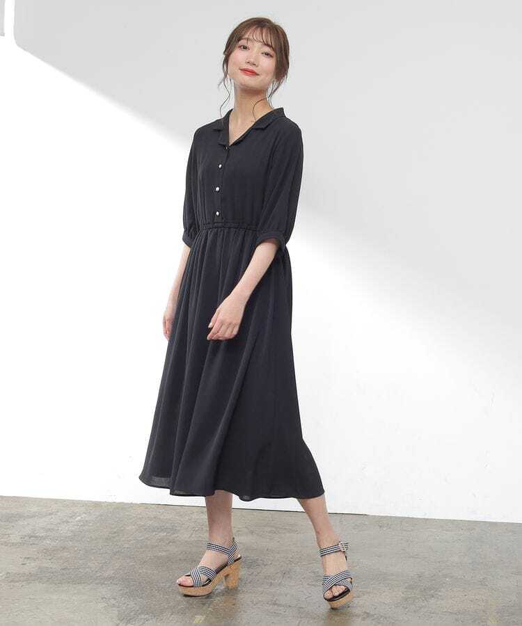 出所：ハニーズ　開襟ワンピース
