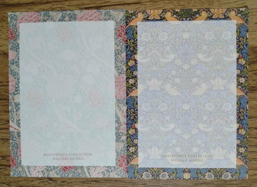 筆者撮影（セリア、A6メモ 50P ウィリアム・モリス）