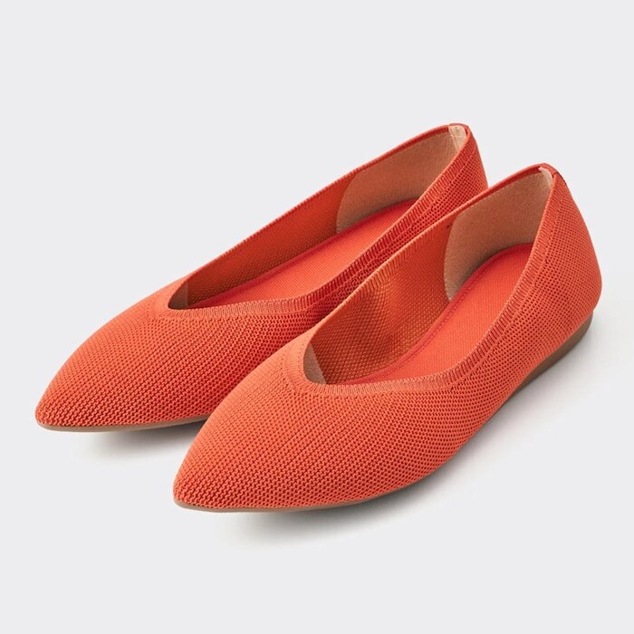 出所：GU公式通販ファッションサイト ウォッシャブルニットフラットシューズ