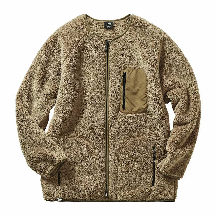 ワークマン公式　ストレッチフリースノーカラージャケット