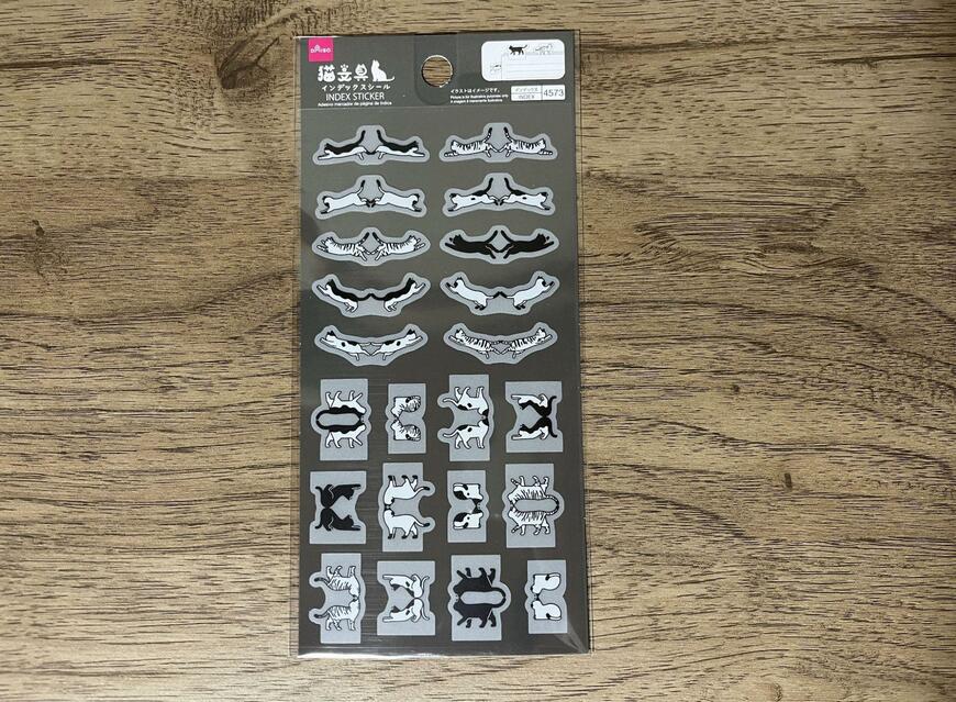 ダイソー、猫デザインのインデックスシール商品画像