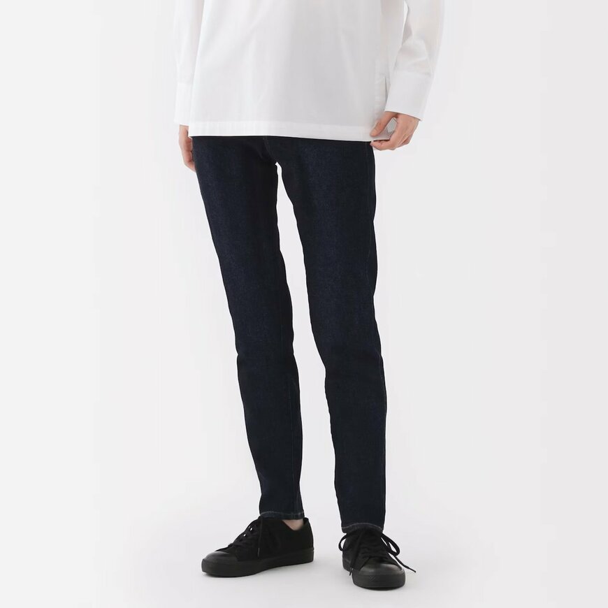 無印良品公式　ストレッチデニムスリムストレートパンツの画像