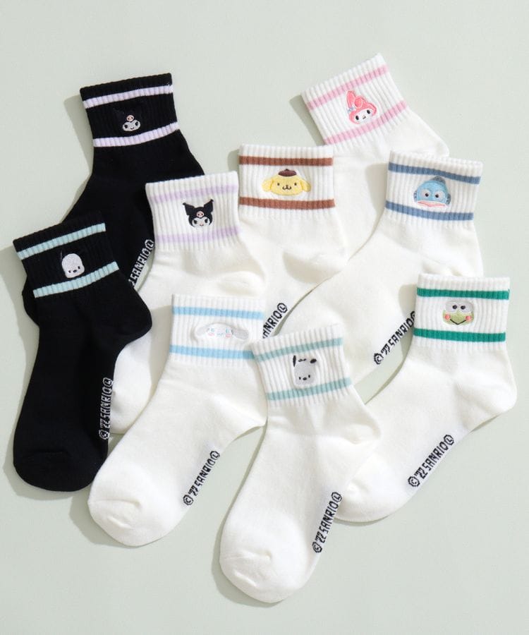 出所：ハニーズ公式通販 サンリオキャラクターズ/ラインソックス