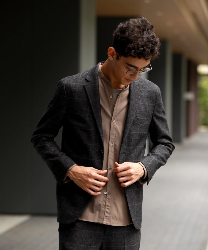 EDIFICE - メランジ グレンチェック 2ボタン ジャケット ¥24,200（税込）