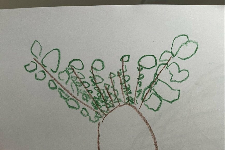 三歳児が描いた木の絵