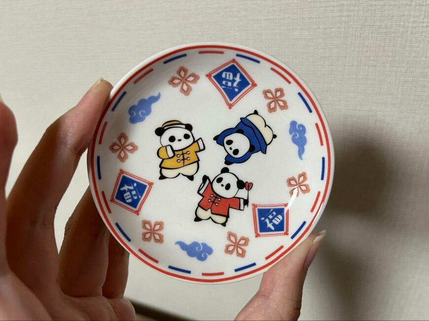 キャンドゥ、開心パンダプレートS赤画像