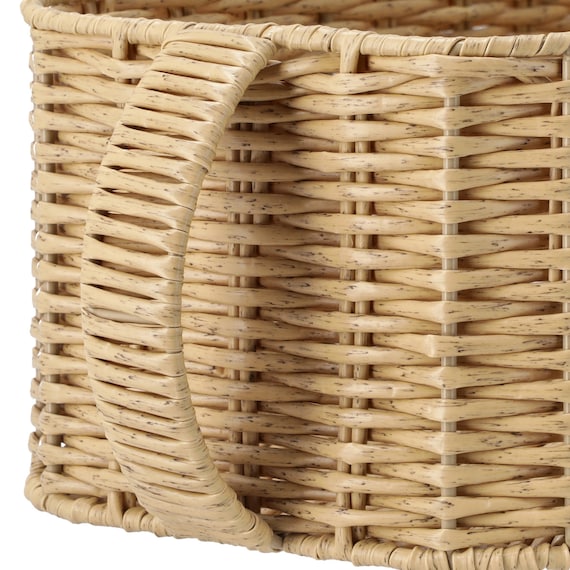 出所：ニトリ公式通販ニトリネット　ラタン風 バスケットハーフ取っ手付き（HN251102）