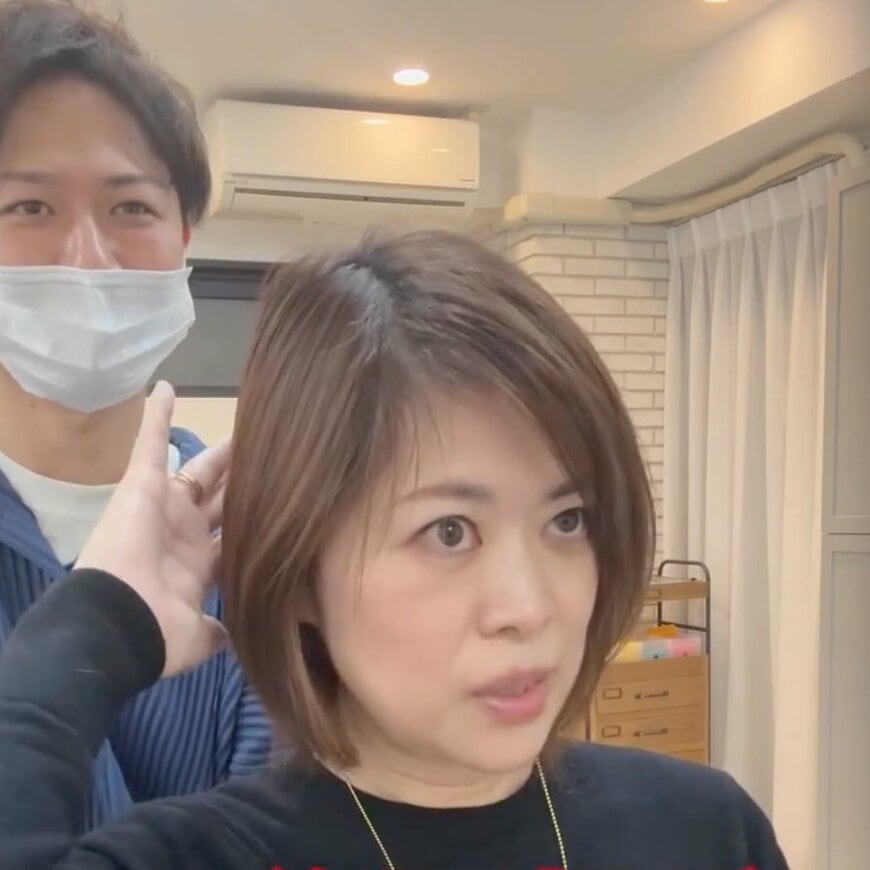 【綺麗】宮崎から来た女性がショートボブで美しくイメチェン！「大満足です」と嬉しそう