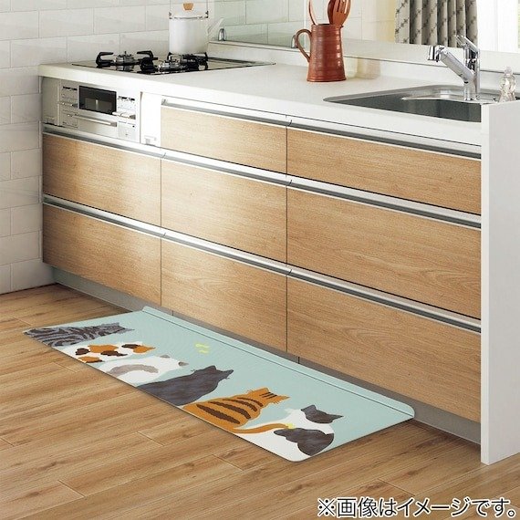 出所：ニトリ公式　PVCフロアマット（ネコ）