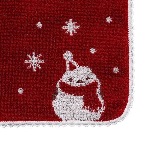 ニトリ、ハンドタオル(シマエナガマフラー レッド)商品画像