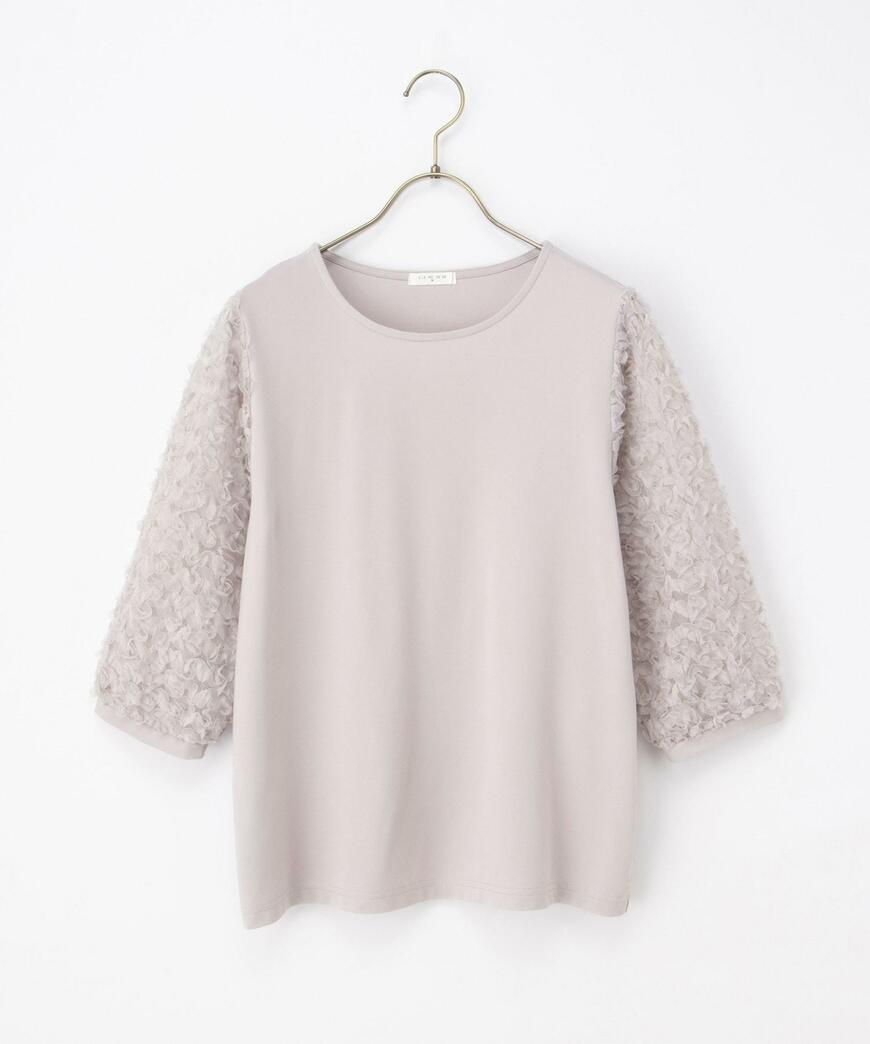 ハニーズ 6分袖レース使いトップス