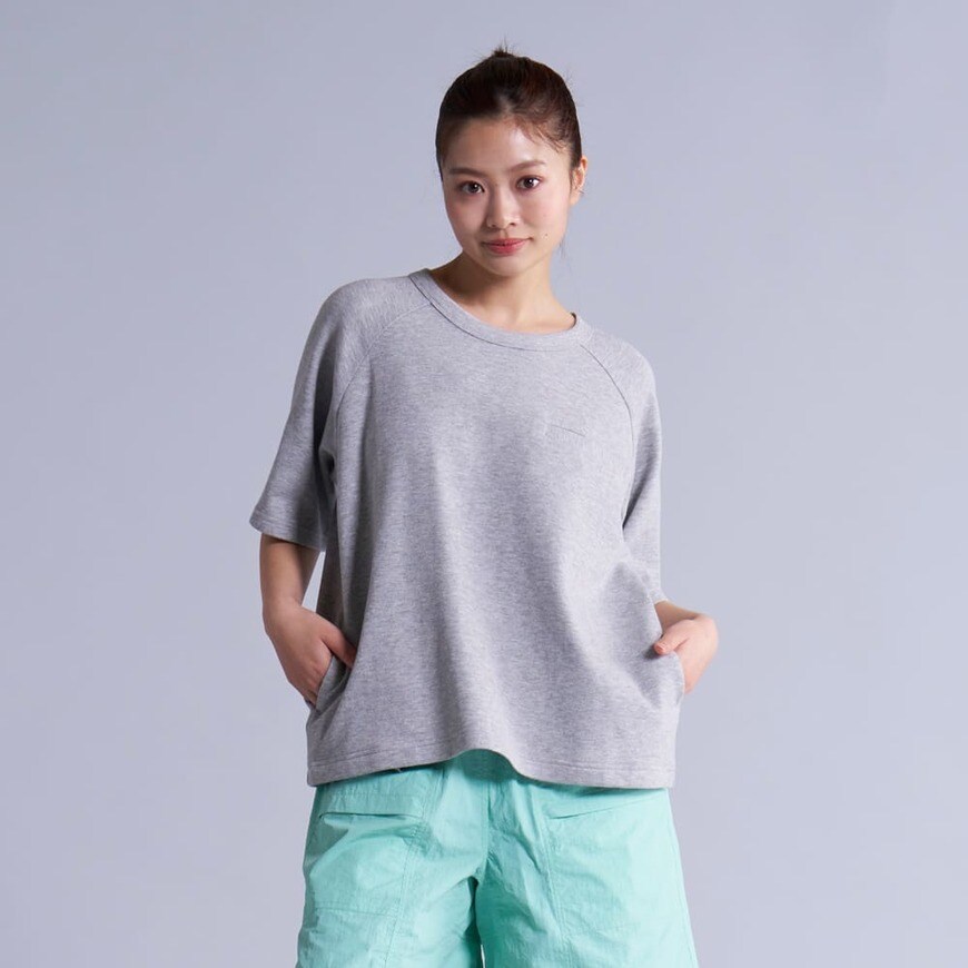 ワークマン公式　レディースメンモリーラグランスリーブＴシャツ