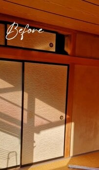 【築37年中古戸建DIY】「雰囲気がガラッと変わった！」和室感たっぷりの襖が洋風の引き戸に大変身