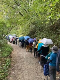 期間限定のミャクミャクスタンプラリーを求めて大阪の山道にできた長蛇の列！悪天候でも人が集まる理由とは？